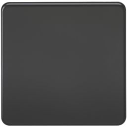 Knightsbridge  1-Gang Blanking Plate Matt Black