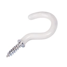Essentials  White Cup Hooks 3mm x 45mm 10 Pack