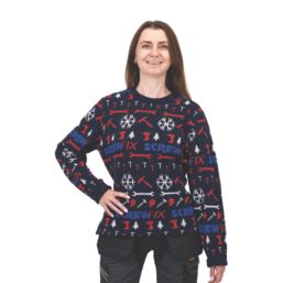 Site Screwfix Christmas Jumper Blue 2X Large 51" Chest