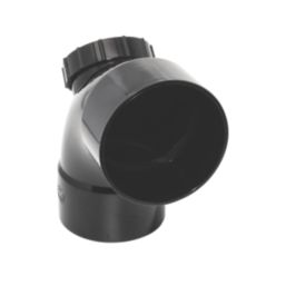 FloPlast  Solvent Weld 1-Boss 92.5° Double Socket Access Bend Black 110mm