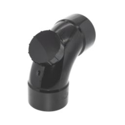 FloPlast  Solvent Weld 1-Boss 92.5° Double Socket Access Bend Black 110mm