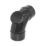 FloPlast  Solvent Weld 1-Boss 92.5° Double Socket Access Bend Black 110mm
