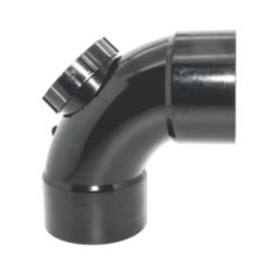 FloPlast  Solvent Weld 1-Boss 92.5° Double Socket Access Bend Black 110mm