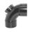 FloPlast  Solvent Weld 1-Boss 92.5° Double Socket Access Bend Black 110mm