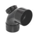 FloPlast  Solvent Weld 1-Boss 92.5° Double Socket Access Bend Black 110mm