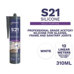 Bostik S21 Multipurpose Silicone Sealant White 310ml