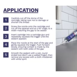 Bostik S21 Multipurpose Silicone Sealant White 310ml