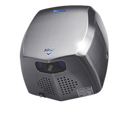 Biodrier 3D Smart High Speed Variable Temperature Hand Dryer Brushed Stainless Steel 200-800W