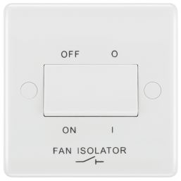 British General 800 Series 10A 1-Gang 3-Pole Fan Isolator Switch White