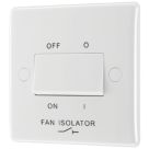British General 800 Series 10A 1-Gang 3-Pole Fan Isolator Switch White