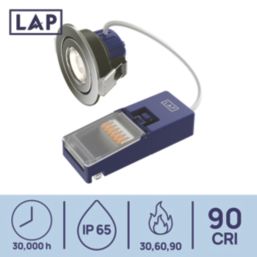 LAP Chaac Tilt  Fire Rated LED Downlight Polished Chrome 5.5W 600lm