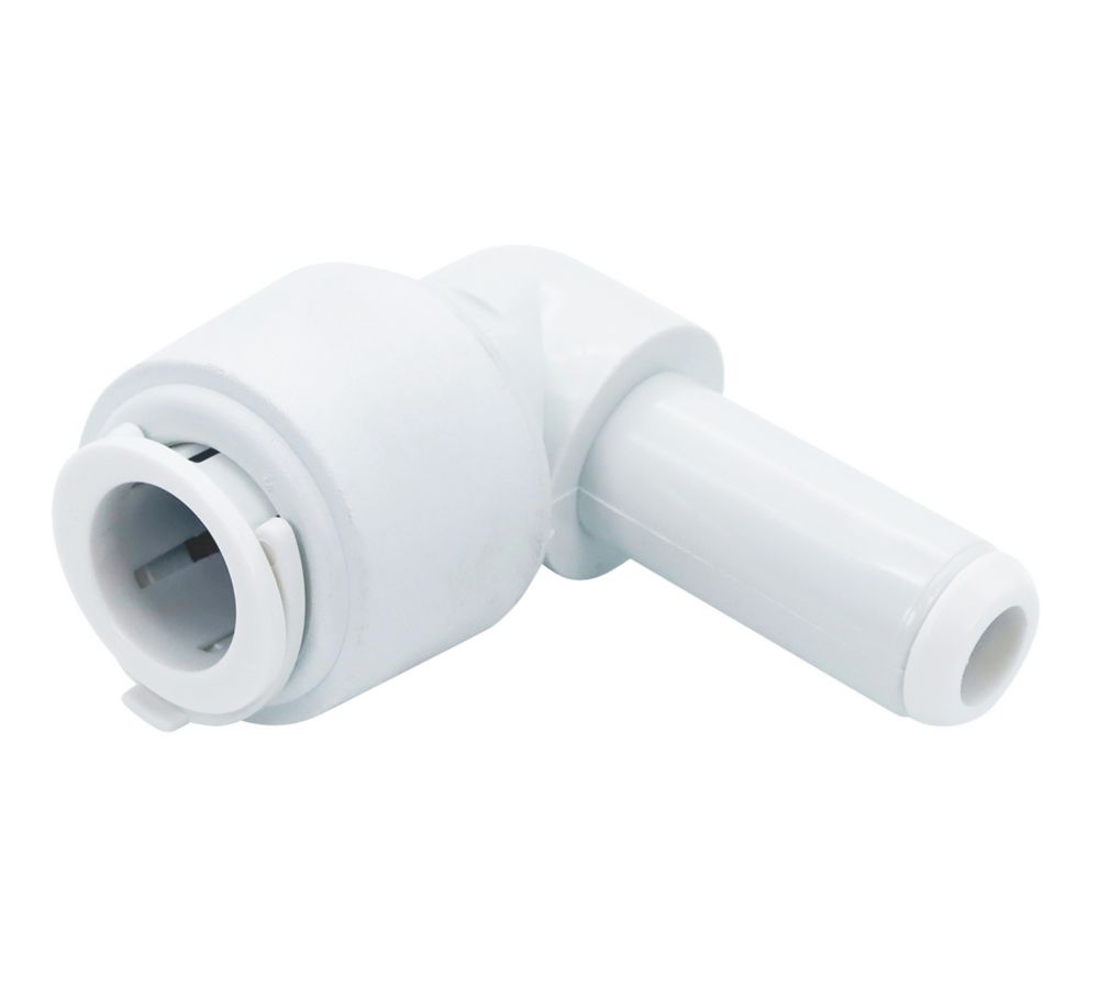 FloPlast FloFit+ Plastic Push-Fit Equal 90° Stem Elbow 15mm - Screwfix