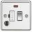 Knightsbridge  13A Switched Fused Spur & Flex Outlet with LED Polished Chrome