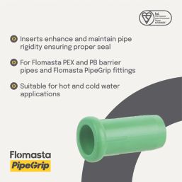 Flomasta STS15M Polybutylene & PEX Push-Fit Pipe Insert 15mm 50 Pack