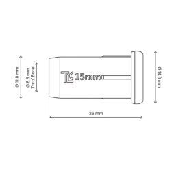 Flomasta STS15M Polybutylene & PEX Push-Fit Pipe Insert 15mm 50 Pack