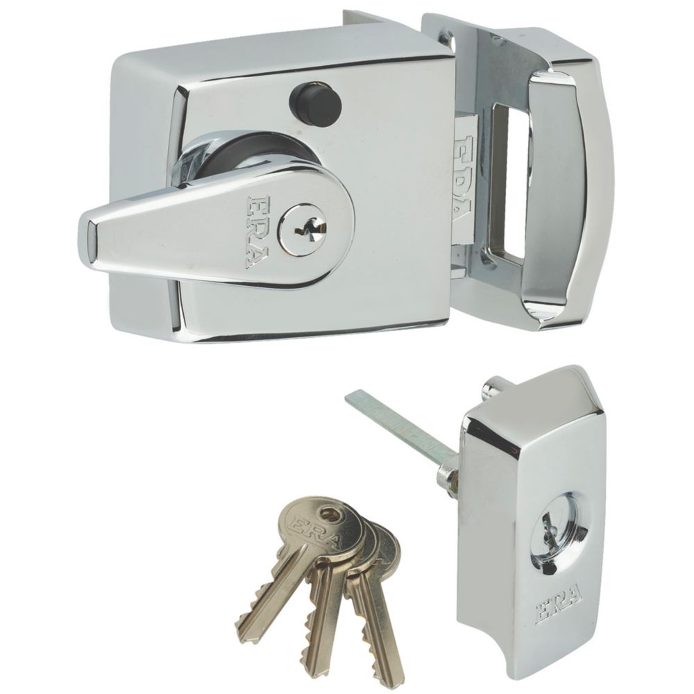 ERA BS Night Latch Polished Chrome 60mm | BS Night Latches | Screwfix.ie