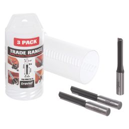 Trend TR/PACK/2 1/2" Straight Router Cutter Trade Pack 12.7mm x 50mm 3 Pieces