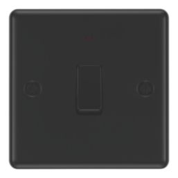 LAP  20A 1-Gang 2-Pole Water Heater Switch Matt Black with LED with Black Inserts