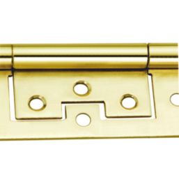 Smith & Locke Polished Brass  Door Hinge 100mm x 42mm 2 Pack