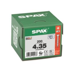 Spax Blax PZ Countersunk Self Drilling Wood Screws 4mm x 35mm 200 Pack