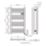 Flomasta 960mm x 540mm 1706BTU White Flat Electric Towel Radiator