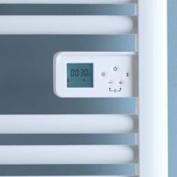 Flomasta 960mm x 540mm 1706BTU White Flat Electric Towel Radiator