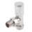 Verona 15mm x 1/2" Chrome Angled Modern Manual Radiator Valve Head & Body  2 Pack