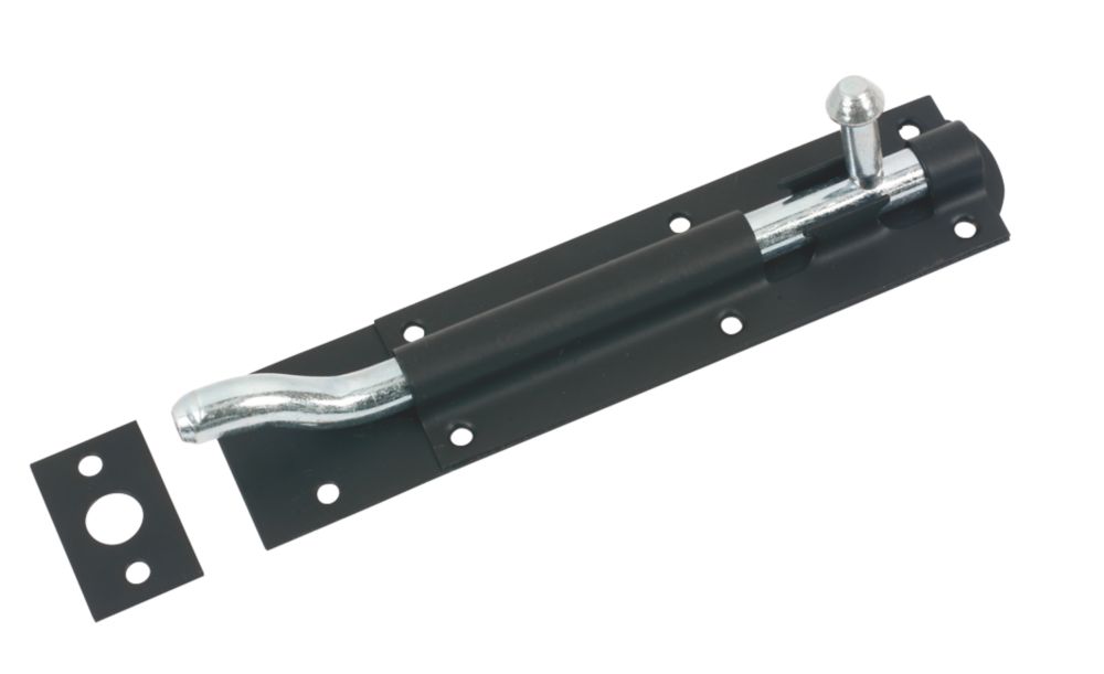 Tower Necked Gate Bolt Black 164mm Screwfix