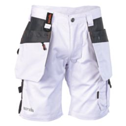 Scruffs Worker Plus Work Shorts White 34" W