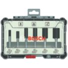 Bosch 1/4" Shank Straight Router Bit Set 6 Pcs