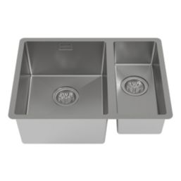 Carysil SR1023LH 1.5 Bowl Stainless Steel Kitchen Sink 590mm x 440mm