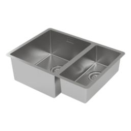 Carysil SR1023LH 1.5 Bowl Stainless Steel Kitchen Sink 590mm x 440mm