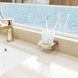 Hansgrohe AddStoris Toothbrush Tumbler Polished Gold Optic