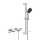 Grohe Precision Feel HP Rear-Fed Exposed Chrome Thermostatic Shower Mixer Set