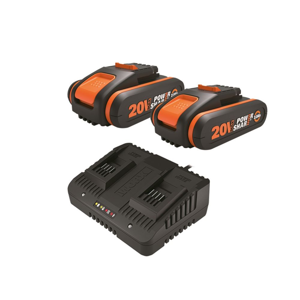 Worx WG284E 60cm 40V 2 x 2.0Ah Lithium PowerShare Cordless Hedge