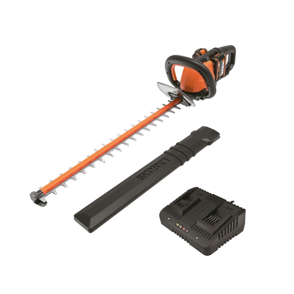 Worx WG284E 60cm 40V 2 x 2.0Ah Lithium PowerShare Cordless Hedge Trimmer Screwfix