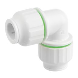 Flomasta  Plastic Push-Fit Equal 90° Elbows 15mm 10 Pack