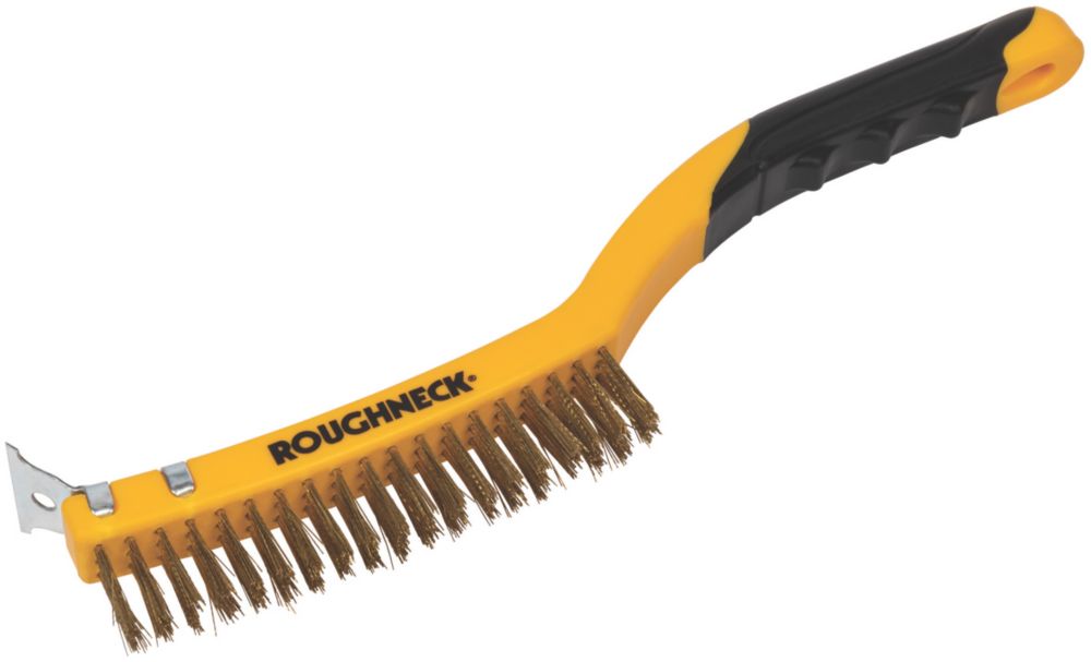 Roughneck SoftGrip Brass Wire Brush Screwfix