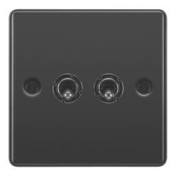 LAP  20A 16AX 2-Gang 2-Way Toggle Switch  Black Nickel