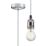 Knightsbridge Vintage 1.8m Pendant Set Light Fitting E27 Polished Chrome 3 1/2"