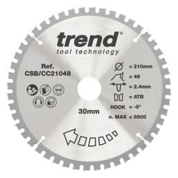 Trend CSB/CC21048 Wood Crosscut Saw Blade 210mm x 30mm 48T