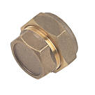 Flomasta  Brass Compression Stop Ends 22mm 2 Pack