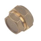 Flomasta  Brass Compression Stop Ends 22mm 2 Pack
