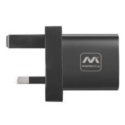 Masterplug 2-Outlet Type A & C Plug-In USB Charger Black 3.6A