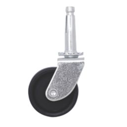 Essentials Swivel Castor Stem 40mm Black