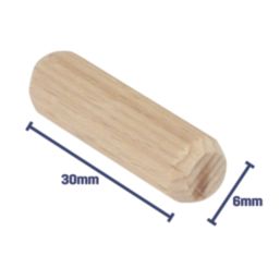 Easyfix Dowels 6mm x 30mm 100 Pack