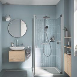 Grohe Vitalio Comfort 250 HP Rear-Fed Exposed Chrome Thermostatic Shower System