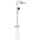 Grohe Vitalio Comfort 250 HP Rear-Fed Exposed Chrome Thermostatic Shower System