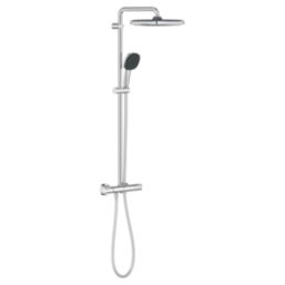Grohe Vitalio Comfort 250 HP Rear-Fed Exposed Chrome Thermostatic Shower System