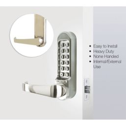 Codelocks  Heavy Duty Push-Button Lock with Code-Free Mode 76mm Stainless Steel